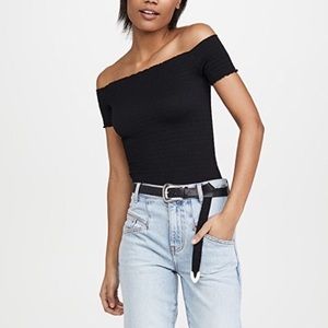 NWT FREE PEOPLE black off the shoulder top